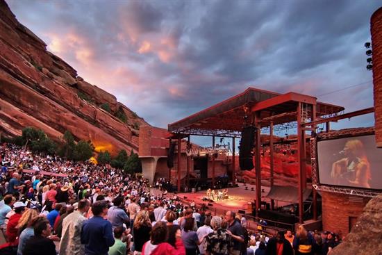 Concert at Red Rocks amphitheater